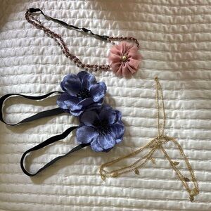 Accessorize Pink and Blue Floral Hair Accessories Set